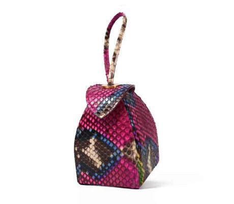 Pyramid Micro Python Bags - Fuchsia White Black Turquoise