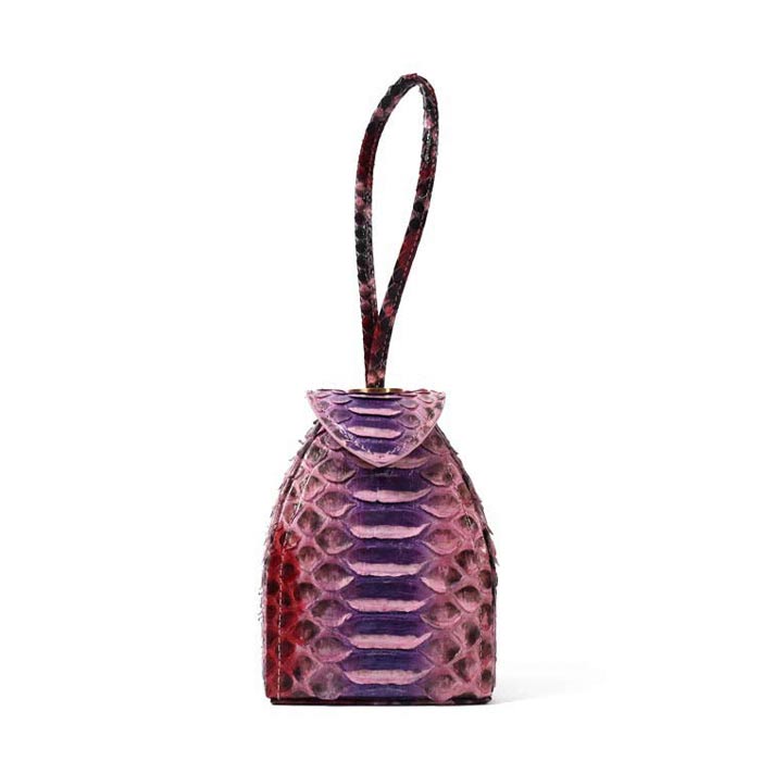 Pyramid Micro Python Bags - Burgundy Rose Black Purple