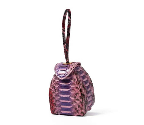 Pyramid Micro Python Bags - Burgundy Rose Black Purple