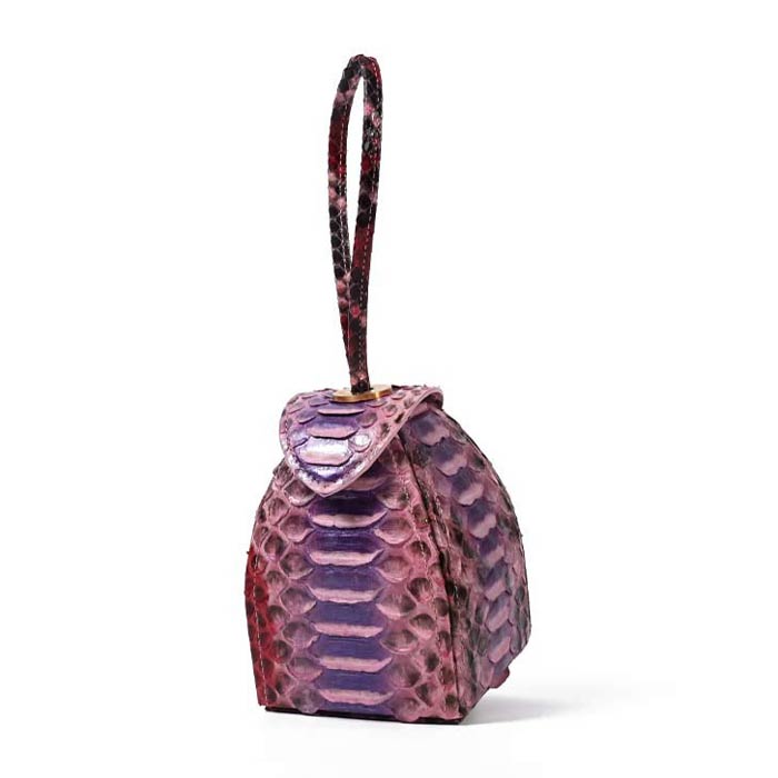 Pyramid Micro Python Bags - Burgundy Rose Black Purple