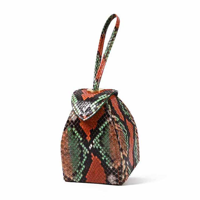 Pyramid Micro Python Bags - Cyan Navy Brown Black
