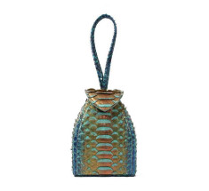 Pyramid Micro Python Bags - Navy Turquoise Gold