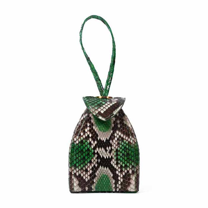 Pyramid Micro Python Bags - Green Black Beige Grey