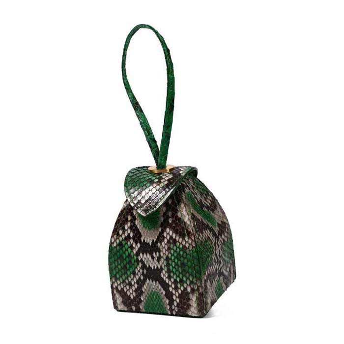Pyramid Micro Python Bags - Green Black Beige Grey