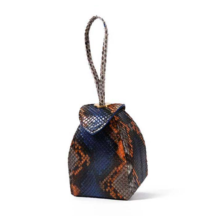 Pyramid Micro Python Bags - Beige Orange Black Navy