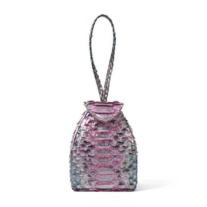Pyramid Micro Python Bags - Turquoise White Black Pink