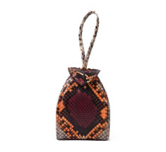 Pyramid Micro Python Bags - Beige Black Orange Burgundy