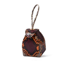 Pyramid Micro Python Bags - Beige Black Orange Burgundy