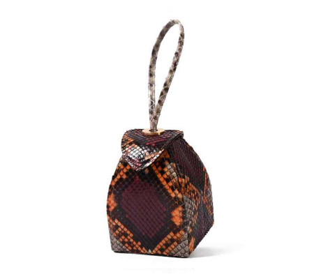 Pyramid Micro Python Bags - Beige Black Orange Burgundy