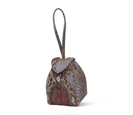 Pyramid Micro Python Bags - White Black Beige Brown