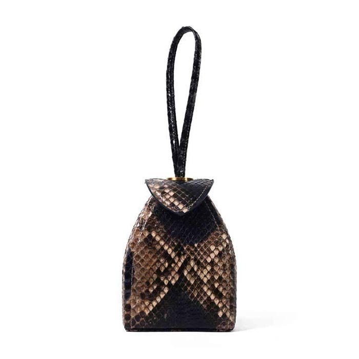 Pyramid Micro Python Bags - Black Brown Beige