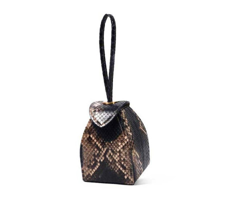 Pyramid Micro Python Bags - Black Brown Beige