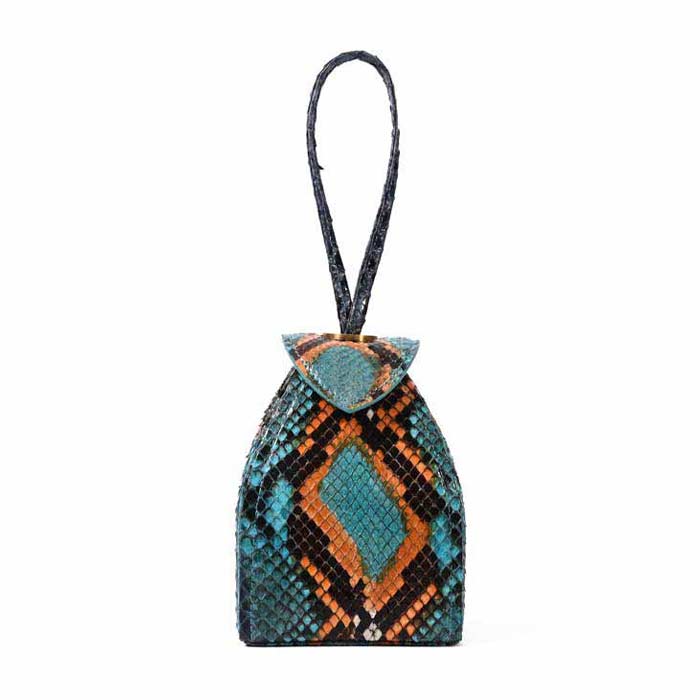 Pyramid Micro Python Bags - Navy Grey Black Brown