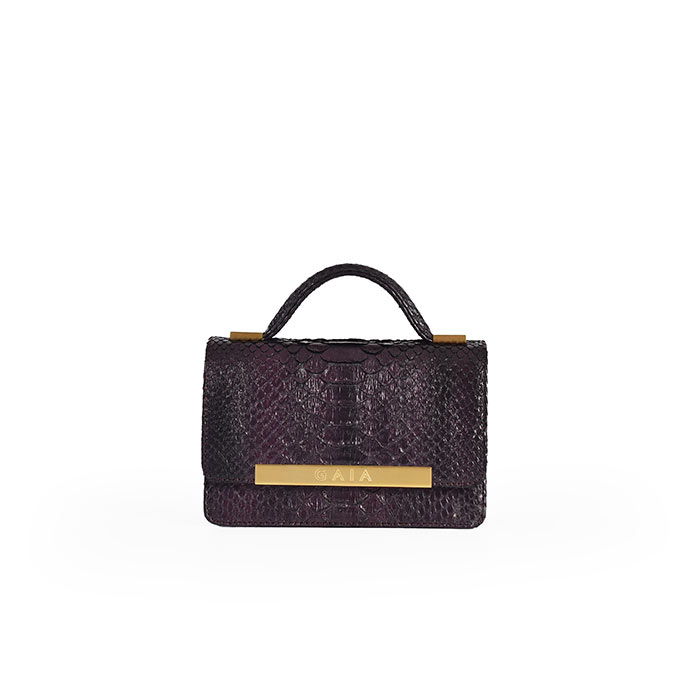 The Roman Micro - Black & Metallic Plum
