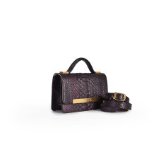 The Roman Micro - Black & Metallic Plum