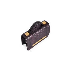 The Roman Micro - Black & Metallic Plum