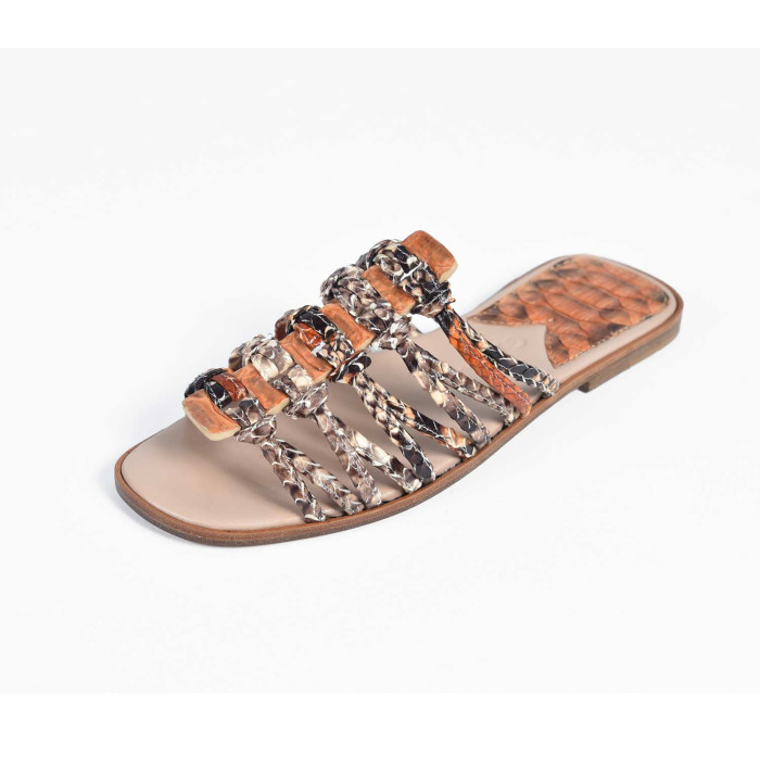 Roman Shoes - Multi Vivid Orange
