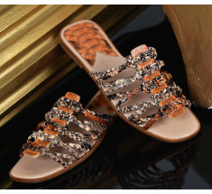 Roman Shoes - Multi Vivid Orange