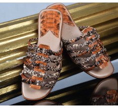 Roman Shoes - Multi Vivid Orange