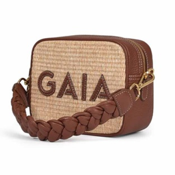 Special Medium Cross Bag – Brown Straw