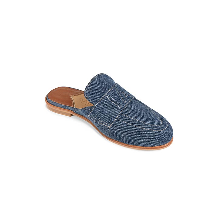 Tassel Mules - Denim