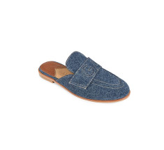 Tassel Mules - Denim