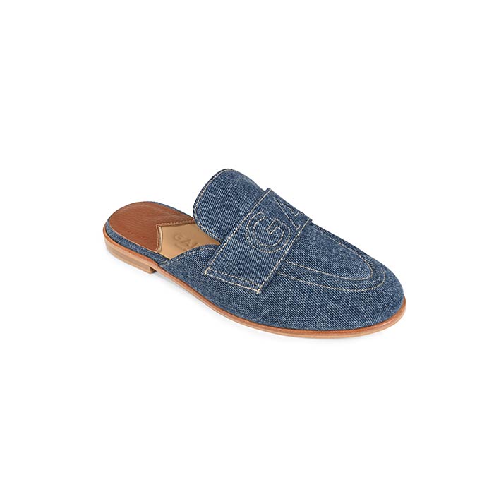 Tassel Mules - Denim