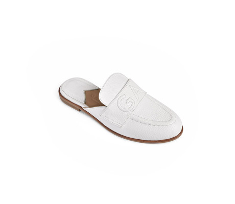 Tassel Mules - White