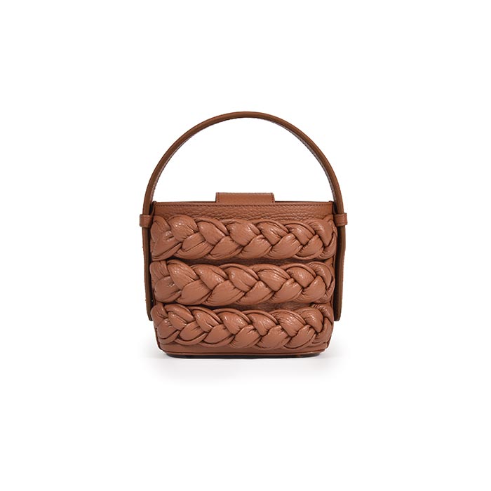 Braided Bucket Micro - Caramel