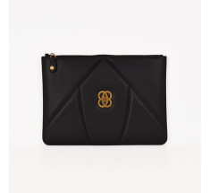 The 8 Collection Envelope Clutch - Black & Gold