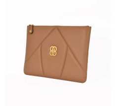 The 8 Collection Envelope Clutch - Cappuccino