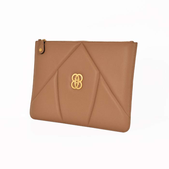 The 8 Collection Envelope Clutch - Cappuccino
