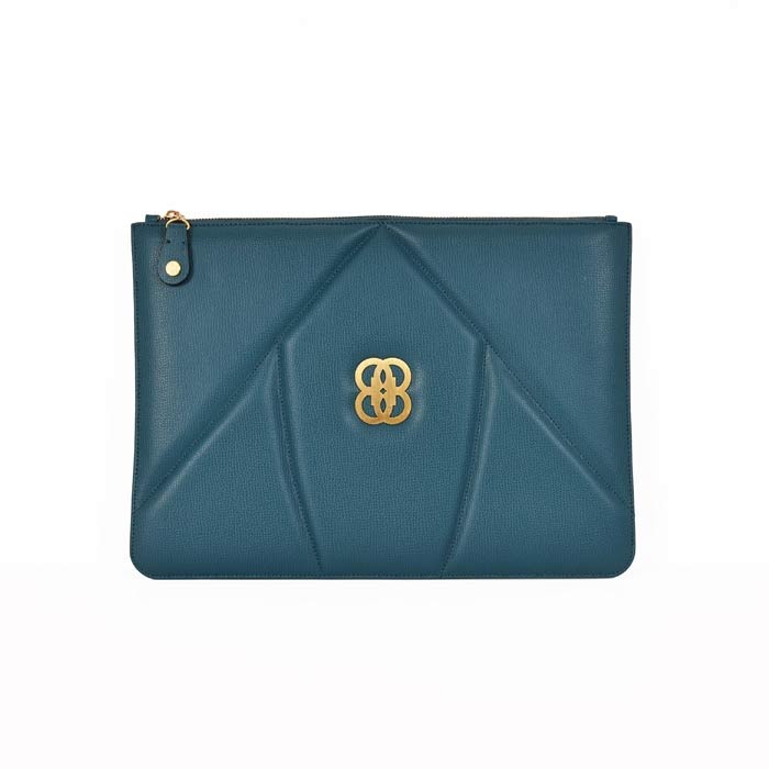 The 8 Collection Envelope Clutch - Navy Octane