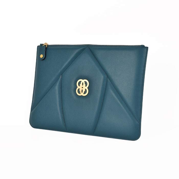 The 8 Collection Envelope Clutch - Navy Octane
