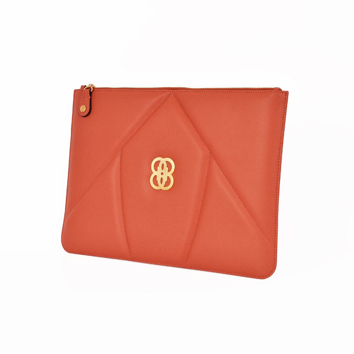 The 8 Collection Envelope Clutch - Orange