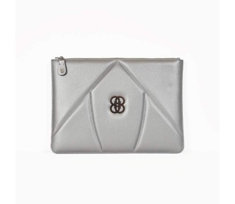 The 8 Collection Envelope Clutch - Silver