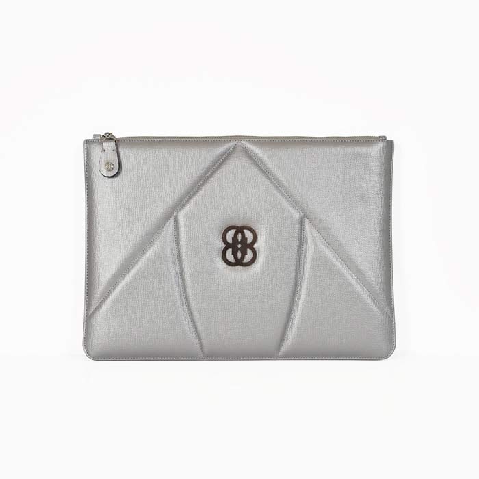 The 8 Collection Envelope Clutch - Silver