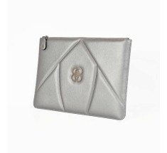 The 8 Collection Envelope Clutch - Silver