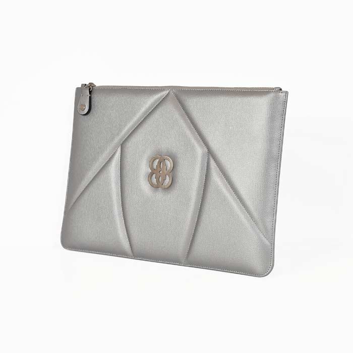 The 8 Collection Envelope Clutch - Silver