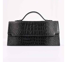 The Venetian Rectangle - Glossy Black with Silver Finish