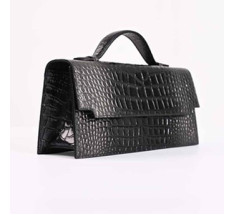 The Venetian Rectangle - Glossy Black with Silver Finish
