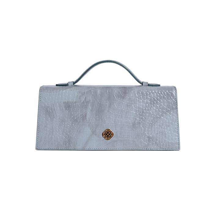 The Venetian Rectangle - Brushed design in pastel blue