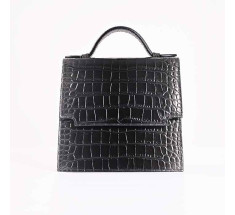 The Venetian Square - Glossy Black with Silver Finish