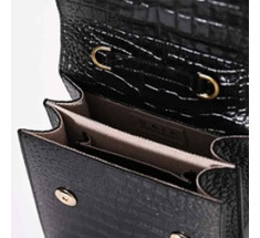 The Venetian Square - Glossy Black with Silver Finish